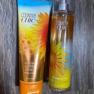 Bath and bodywork’s country chic lotion and body spray
